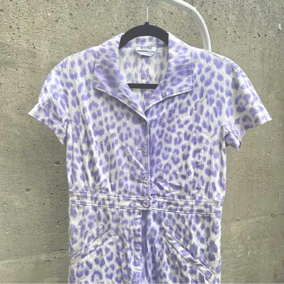 Moschino Cheap and Chic Lavender Animal Print Dress - Picture 5 of 6